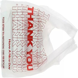 Thank You Bags Plastic Shopping Bags with Handles,T-Shirt Bags(11.5