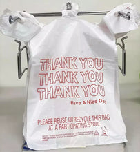 Load image into Gallery viewer, Bags 1/6 Large 21 x 6.5 x 11.5 &quot;Thank You&quot; T-Shirt Plastic Grocery Shopping Bags