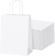 Paper Shopping Bags 500 White Kraft 10
