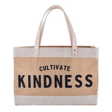 Load image into Gallery viewer, Market Tote Waterproof Jute Bag Casual Grocery Bags, Cultivate Kindness - 2 Pack