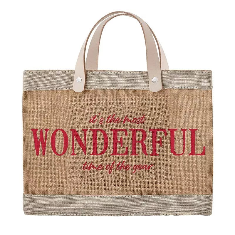 Santa Barbara Design Studio It's The Most Wonderful Time Of The Year Jute Tote