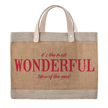 Load image into Gallery viewer, Santa Barbara Design Studio It&#39;s The Most Wonderful Time Of The Year Jute Tote